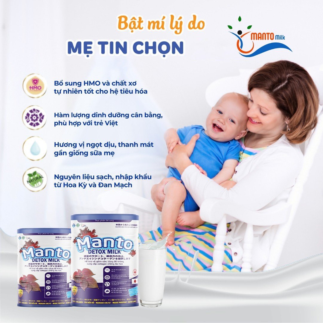 LÝ DO MẸ TIN CHỌN MANTOMILK CHO CON TIÊU HÓA KHỎE, ĂN NGON MIỆNG 